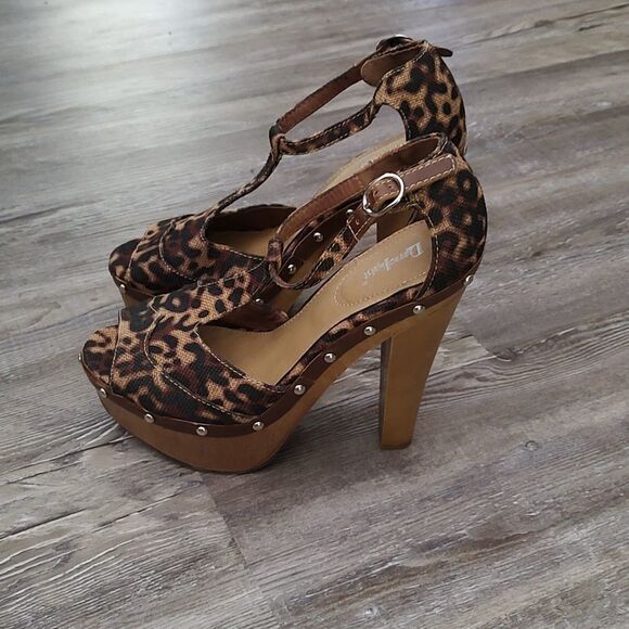 Limelight Tracy animal  print platform heels Sz 9 - Picture 3 of 7